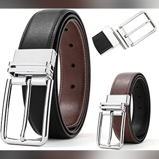 Most trendy revolving buckle Double sided belt for Men